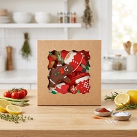 Boîte d'emballage pour cupcakes, boîte de boulangerie en kraft avec fenêtre, boîte en papier kraft en gros avec fenêtre transparente, boîte en kraft personnalisée