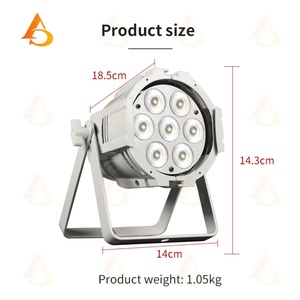 Équipement d'éclairage de scène, mini projecteur LED PAR 7 pièces, RGBW DMX512, projecteur PAR en aluminium moulé - Product Image 4