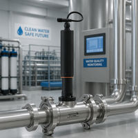 Sensor digital de pH/ORP RS485 Modbus, IP68 a prueba de agua, sonda 3 en 1 para monitoreo en línea de la calidad del agua potable y aguas residuales