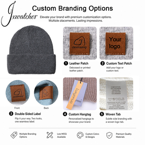 Jxwatcher <span class=keywords><strong>Gorros</strong></span> <span class=keywords><strong>de</strong></span> Lana <span class=keywords><strong>de</strong></span> Cachemira <span class=keywords><strong>para</strong></span> <span class=keywords><strong>Hombre</strong></span> y Mujer, <span class=keywords><strong>Gorros</strong></span> <span class=keywords><strong>de</strong></span> Punto Personalizados con Logotipo, <span class=keywords><strong>Gorros</strong></span> Unisex a Rayas Lisos - Product Image 2