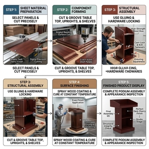 Podio de Iglesia Moderno CP-103 de <span class=keywords><strong>Everpretty</strong></span>, Certificado ISO, de MDF Resistente con Revestimiento de Chapa, Servicio Postventa de 3 Años para Salas de Culto y Capillas - Product Image 3