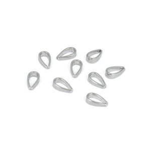 Stainless Steel Closed End Clasp Teardrop Shape Jewelry Findings DIY Accessories For Bracelet Necklace Making 10mm Size - Product Image 4