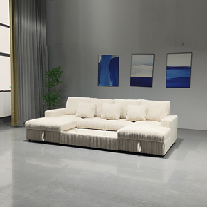 Canapé-lit modulaire en velours côtelé ultra-doux de haute qualité, adapté aux animaux domestiques, pour salon - Product Image 3