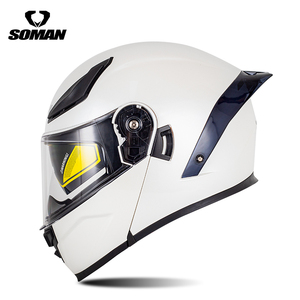 Casque modulaire SOMAN F2 avec double visière, homologué DOT, en ABS, avec spoiler, compatible OEM, Capacete <span class=keywords><strong>Moto</strong></span> - Product Image 6