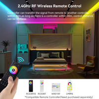 Atenuador LED remoto inalámbrico RF de 2,4 GHz, controlador LED RGB W, compatible con atenuación de brillo y cambio de Color
