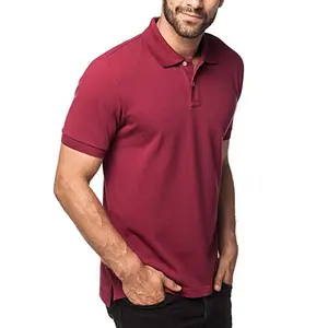 Latest New Design Mens Polos T-Shirt Custom Burgundy Color Men Tshirts Cotton 100% Wholesale Oem