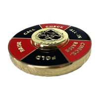 Nouveauté : Jetons de poker en métal doré personnalisés avec logo émaillé, souvenirs rotatifs en métal pour casino