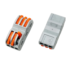 Connecteur rapide à poussoir gris-orange, terminal électrique à câblage rapide, connecteur de raccordement rapide en cuivre pour fils – Vente chaude - Product Image 1
