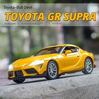 Modèle de voiture miniature en métal 1:32 Supra avec son et lumière, modèle de voiture en alliage à rétrofriction, jouet de supercar