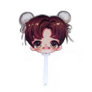 พัดลมพลาสติก PP รีไซเคิล ทนทาน พิมพ์ลายตามสั่ง ขนาด 5*5 ซม. แบบใส สไตล์ Kpop - Product Image 4