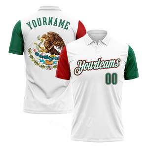 Custom Wit Golfpoloshirt Polyester Spandex Wit Poloshirt Met Kraag - Product Image 1