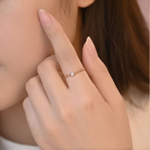 Classic 18K Solid Gold Color Diamond Gemstone <b>Rings</b> <b>Set</b> Round Brilliant Cut No Rusty Luxury High Quality <b>for</b> <b>Women</b> - Product Image 3