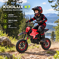 Moto électrique pour enfants, cadeau d'anniversaire pour garçons et filles, stock UE/Royaume-Uni, KOOLUX K7, 3 vitesses, autonomie 20 km, CE ROHS, prix de gros