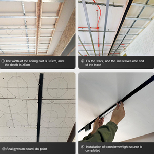 Dglux 1m 1.5m 2m 2 dây tuyến tính Trần lõm hoàn chỉnh LED COB từ theo dõi hệ thống chiếu sáng đường sắt - Product Image 4