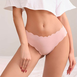 <span class=keywords><strong>JOGOGO</strong></span> Culotte sans couture pour femme, en soie glacée, taille mi-haute, respirante, avec volants et motif ondulé - Product Image 3