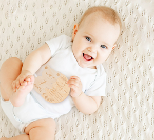 Cartes de développement mensuel en bois 3D interchangeables pour bébé nouveau-né, en forme d'ours en peluche, pour annonce de naissance et baby shower - Product Image 6