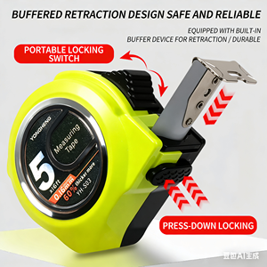 Ruban à mesurer professionnel en acier haute précision avec logo personnalisé, 5m et <span class=keywords><strong>10m</strong></span>, en PVC et ABS, avec étui en cuir - Product Image 2