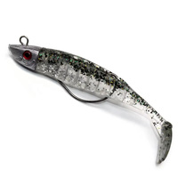 Leurre souple de haute qualité avec tête plombée, appât souple à queue en T, 10cm 15.5g, 13cm 26g, leurre de pêche souple avec hameçon à ardillon