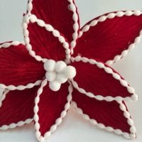 Nouvelles fleurs artificielles en polyester de type poinsettia, décoration de sapin de Noël, intérieur et extérieur, tailles et couleurs personnalisées, décoration intérieure