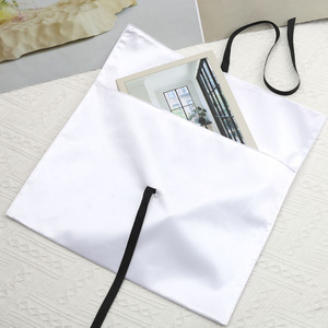 Bolsa de Satén con Lazo para Empacar Ropa Interior con Logotipo Personalizado, Bolsa de Seda de Lujo con Solapa Protectora para Empacar Pelucas - Product Image 2