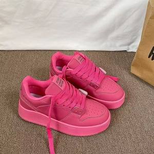 Zapatillas Deportivas Blancas de Suela Gruesa Estilo Coreano para Mujer, Zapatos para Caminar que Aumentan la Estatura, Modelo 2026, Modernos, Versátiles, Transpirables, para Estudiantes - Product Image 5