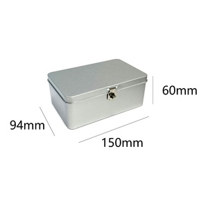 Boîte en fer blanc rectangulaire avec serrure à code, conteneur métallique personnalisé en fer blanc, écologique et recyclable, boîte mystère, boîte surprise, thé vert - Product Image 3
