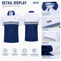 Polo de Golf Liso para Hombre, Logotipo Bordado en 3D, Tejido de Poliéster y Elastano, Corte Regular, Cuello Camisero, Secado Rápido