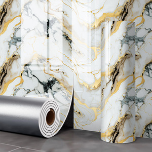 Rollo Autoadhesivo de PVC con Efecto Mármol WBX, Decoración de Paredes de <span class=keywords><strong>Baño</strong></span>, Adhesivos Decorativos para Paredes del Hogar, Modelo Mármol - Product Image 1