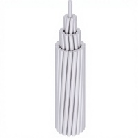 Cable conductor de aleación de aluminio trenzado de tamaño personalizado 1/0 2/0 AWG, conductor desnudo AAC/ACSR/ABC/AAAC de 15 kV para uso industrial aéreo