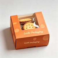 Boîte à biscuits personnalisée avec impression de logo, boîte à biscuits pliante carrée biodégradable pour cadeaux, desserts et biscuits