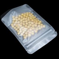Sachet Doypack Personnalisé Imprimé Mat Transparent Qualité Alimentaire Refermable avec Fermeture Ziplock, Sachet d'Emballage en Plastique Dépoli Anti-Odeur en Mylar