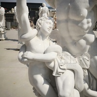 Sculpture grecque en marbre de taille réelle, ancienne, représentant Laocoon et ses fils