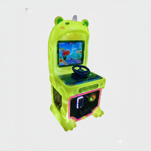 FEZA Plastic Video <b>Game</b> Coin Operated Racing <b>Arcade</b> <b>Game</b> <b>Machine</b> English Interface Flashing Lights Steering Wheel Control - Product Image 2
