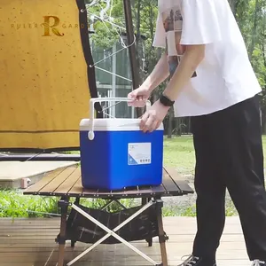  Outdoor Geïsoleerde Vriezer Auto Draagbare Vissen Voedsel Opslag Transporteren Hard Rotatiegegoten Pu Ice Borst Koelbox