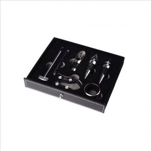 Novelty Design Double Layer Wine Bottle <b>Opener</b> Set With Leather Box - Product Image 6
