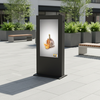 Tótem Digital Vertical para Exteriores de 55'' con Pantalla Táctil, Resistente al Agua, Monitor LCD con WiFi, Kiosco de Publicidad
