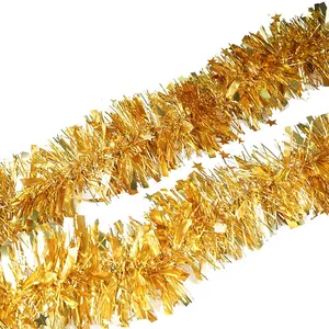 Festival outdoor or indoor colored hanging ornament tinsel christmas garland