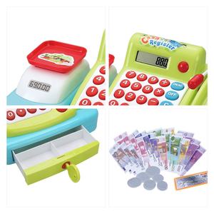 <span class=keywords><strong>Caja</strong></span> <span class=keywords><strong>Registradora</strong></span> de <span class=keywords><strong>juguete</strong></span>, juego de simulación, juego de compras para niños con básculas calculadoras, micrófono, juego de dinero, tienda de comestibles, juego de rol - Product Image 3