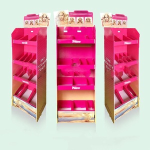 Rak Promosi Kosmetik Supermarket, Rak Display Karton Kustom untuk Kuas Makeup dengan Pengait - Product Image 2