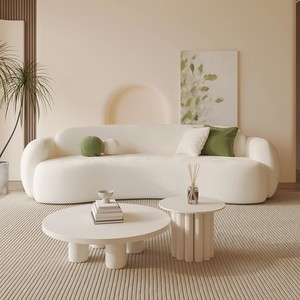 Sofá modular Seccional <span class=keywords><strong>de</strong></span> un asiento <span class=keywords><strong>de</strong></span> tela <span class=keywords><strong>de</strong></span> estilo crema <span class=keywords><strong>de</strong></span> forma especial curvada para tiendas <span class=keywords><strong>de</strong></span> ropa <span class=keywords><strong>de</strong></span> gama alta Salones <span class=keywords><strong>de</strong></span> belleza Descanso en la oficina - Product Image 5