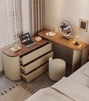 Table de maquillage moderne pour chambre de fille avec chaise en verre, miroir LED et tiroir lumineux, coiffeuse pour chambre à coucher