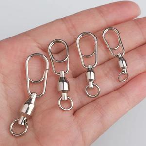 ตะขอเกี่ยวสแตนเลสแบบหมุนได้ อุปกรณ์ตกปลา ตัวเชื่อมแบบวงรี สำหรับตกปลาในน้ำเค็ม ทนทานต่อการสึกหรอ 1 นาที 234567 นาทีสูงสุด - Product Image 1