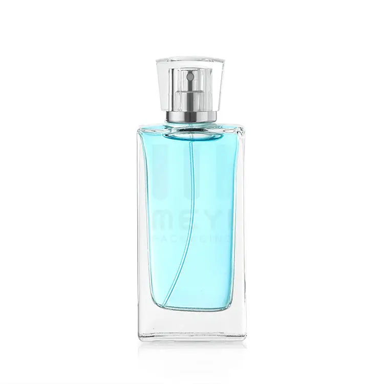 High quality 50 ml glass perfume bottle luxury with plastic surlyn perfume cap Color customized