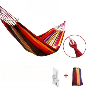 <span class=keywords><strong>Hamac</strong></span> 2 <span class=keywords><strong>places</strong></span> en toile rayée, portable, épaissi, anti-retournement, avec bâton incurvé, pour camping, extérieur, pour adultes et enfants, vente en gros - Product Image 2