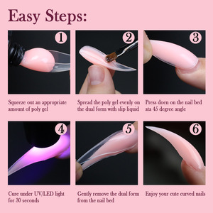 Moldes Profesionales <span class=keywords><strong>para</strong></span> <span class=keywords><strong>Uñas</strong></span> Stiletto, 140 Piezas/Caja, Transparentes, Doble Uso, Puntas de Extensión de <span class=keywords><strong>Uñas</strong></span> de Cobertura Completa, Material ABS, Pegamento, 7 Estilos de <span class=keywords><strong>Uñas</strong></span> Coffin - Product Image 3