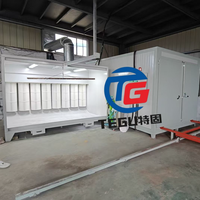 Bilik Semprot Powder Coating Baja Terkontrol PLC dengan Fungsi Pengecatan 220V/380V Dapat Disesuaikan Garansi 1 Tahun