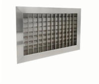 Sortie de persienne à double couche en acier inoxydable épaissi, persienne à double couche adaptée aux sorties de ventilation HVAC