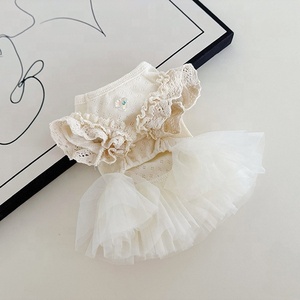 Vestido de Tul Blanco con Encaje para Perro, Ropa Transpirable para Fiesta de Bodas para Perros Pequeños, Maltese, Bichón Frisé - Product Image 2