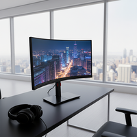 Nuevo Monitor de Juegos con Pantalla Curva LED de 27 Pulgadas, 180Hz, 2K, Resolución 2560x1440 para PC de Escritorio, Venta Directa