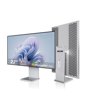 จอภาพอลูมิเนียม TCOLOR ขนาด 27 นิ้ว ความละเอียด 4k 5k จอแสดงผลสำหรับสตูดิโอ จอแบน IPS จอเงา HDR400 พร้อมพอร์ต Type-C สำหรับ <span class=keywords><strong>macBook</strong></span> - Product Image 1